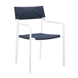 Raleigh Stackable Outdoor Patio Aluminum Dining Armchair by Lefancy