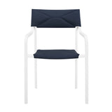 Raleigh Stackable Outdoor Patio Aluminum Dining Armchair by Lefancy