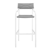 Raleigh Stackable Outdoor Patio Aluminum Bar Stool by Lefancy