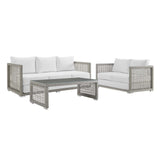 Aura 3 Piece Outdoor Patio Wicker Rattan Set by Lefancy