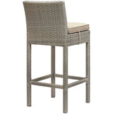 Conduit Outdoor Patio Wicker Rattan Bar Stool Set of 4 by Lefancy