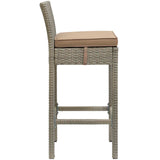 Conduit Outdoor Patio Wicker Rattan Bar Stool Set of 2 by Lefancy