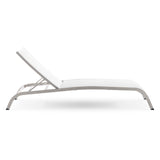 Savannah Mesh Chaise Outdoor Patio Aluminum Lounge Chair by Lefancy