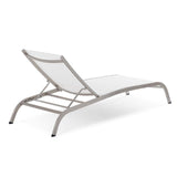 Savannah Mesh Chaise Outdoor Patio Aluminum Lounge Chair by Lefancy