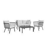 Riverside 5 Piece Outdoor Patio Aluminum Set by Lefancy