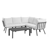 Riverside 6 Piece Outdoor Patio Aluminum Set by Lefancy