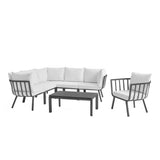 Riverside 7 Piece Outdoor Patio Aluminum Set by Lefancy