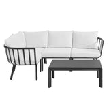 Riverside 5 Piece Outdoor Patio Aluminum Set by Lefancy