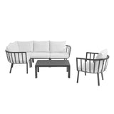 Riverside 6 Piece Outdoor Patio Aluminum Set by Lefancy