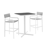 Raleigh 3 Piece Outdoor Patio Aluminum Bar Set by Lefancy