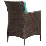 Conduit 5 Piece Outdoor Patio Wicker Rattan Set by Lefancy