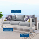 Shore Outdoor Patio Aluminum Sofa by Lefancy