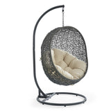 Hide Outdoor Patio Sunbrella® Swing Chair With Stand by Lefancy