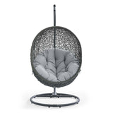 Hide Outdoor Patio Sunbrella® Swing Chair With Stand by Lefancy