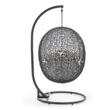 Hide Outdoor Patio Sunbrella® Swing Chair With Stand by Lefancy
