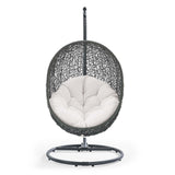 Hide Outdoor Patio Sunbrella® Swing Chair With Stand by Lefancy