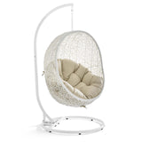 Hide Outdoor Patio Sunbrella® Swing Chair With Stand by Lefancy