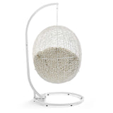 Hide Outdoor Patio Sunbrella® Swing Chair With Stand by Lefancy