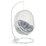 Hide Outdoor Patio Sunbrella® Swing Chair With Stand by Lefancy
