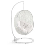 Hide Outdoor Patio Sunbrella® Swing Chair With Stand by Lefancy