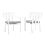 Baxley Outdoor Patio Aluminum Armchair Set of 2 by Lefancy