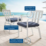 Baxley Outdoor Patio Aluminum Armchair Set of 2 by Lefancy