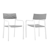 Raleigh Outdoor Patio Aluminum Armchair Set of 2 by Lefancy