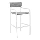 Raleigh Outdoor Patio Aluminum Bar Stool Set of 2 by Lefancy