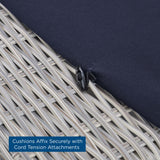 Conway Sunbrella® Outdoor Patio Wicker Rattan Ottoman by Lefancy