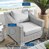 Conway Sunbrella® Outdoor Patio Wicker Rattan Armchair by Lefancy