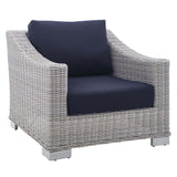 Conway Sunbrella® Outdoor Patio Wicker Rattan Armchair by Lefancy