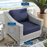 Conway Sunbrella® Outdoor Patio Wicker Rattan Armchair by Lefancy