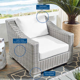 Conway Sunbrella® Outdoor Patio Wicker Rattan Armchair by Lefancy