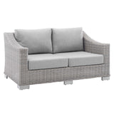 Conway Sunbrella® Outdoor Patio Wicker Rattan Loveseat by Lefancy