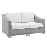 Conway Sunbrella® Outdoor Patio Wicker Rattan Loveseat by Lefancy