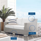 Conway Sunbrella® Outdoor Patio Wicker Rattan Loveseat by Lefancy