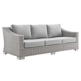 Conway Sunbrella® Outdoor Patio Wicker Rattan Sofa by Lefancy