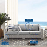 Conway Sunbrella® Outdoor Patio Wicker Rattan Sofa by Lefancy