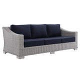 Conway Sunbrella® Outdoor Patio Wicker Rattan Sofa by Lefancy