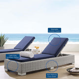 Conway Sunbrella® Outdoor Patio Wicker Rattan Chaise Lounge by Lefancy