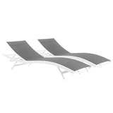 Glimpse Outdoor Patio Mesh Chaise Lounge Set of 2 by Lefancy