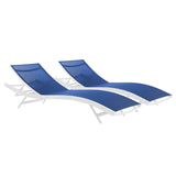 Glimpse Outdoor Patio Mesh Chaise Lounge Set of 2 by Lefancy