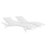 Glimpse Outdoor Patio Mesh Chaise Lounge Set of 2 by Lefancy