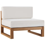 Upland Outdoor Patio Teak Wood Armless Chair by Lefancy