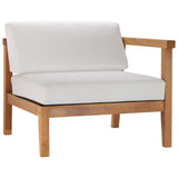 Bayport Outdoor Patio Teak Wood Right-Arm Chair by Lefancy