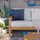 Marina Outdoor Patio Teak Sofa by Lefancy