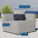 Saybrook Outdoor Patio Upholstered Sectional Sofa Corner Chair by Lefancy