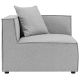 Saybrook Outdoor Patio Upholstered Sectional Sofa Corner Chair by Lefancy