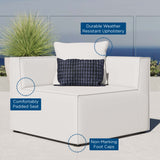 Saybrook Outdoor Patio Upholstered Sectional Sofa Corner Chair by Lefancy