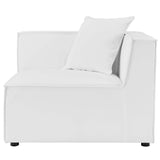 Saybrook Outdoor Patio Upholstered Sectional Sofa Corner Chair by Lefancy